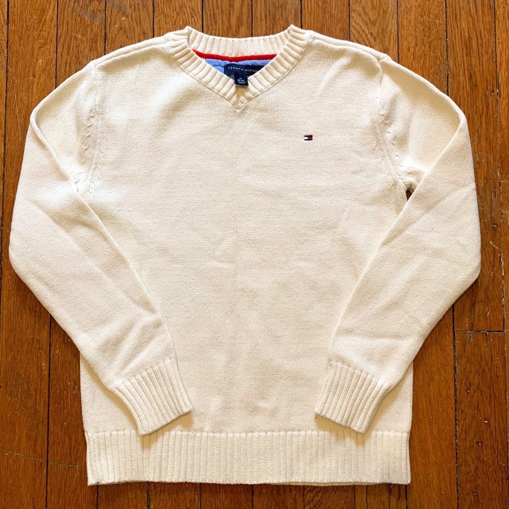 Tommy Hilfiger V-neck Cotton Sweater Size (8-10) for Boy/Girl